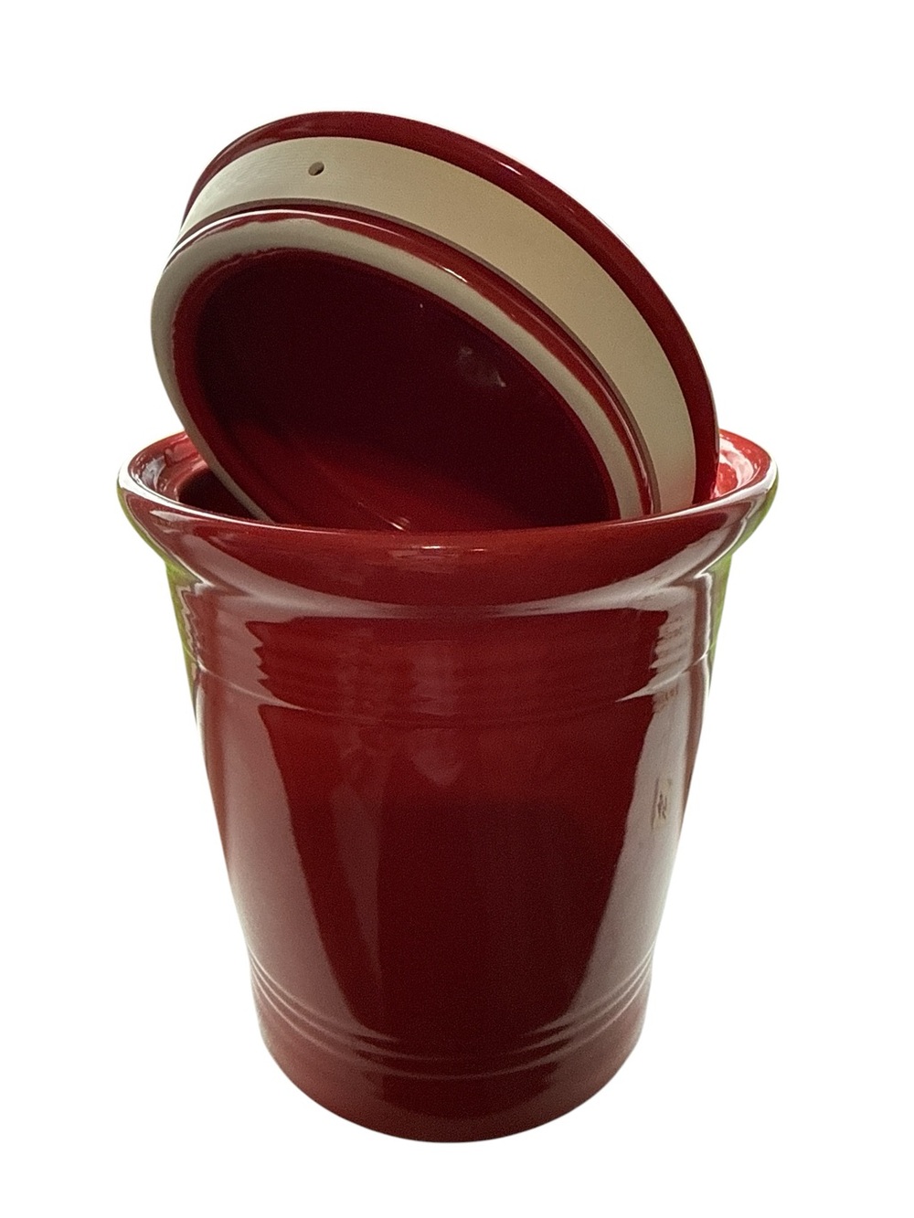 Fiesta Red Ceramic Lidded Canister - Picture 2 of 6
